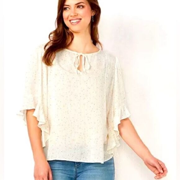 Lauren Conrad Ruffle Sleeve Blouse. Size XS - Picture 2 of 9
